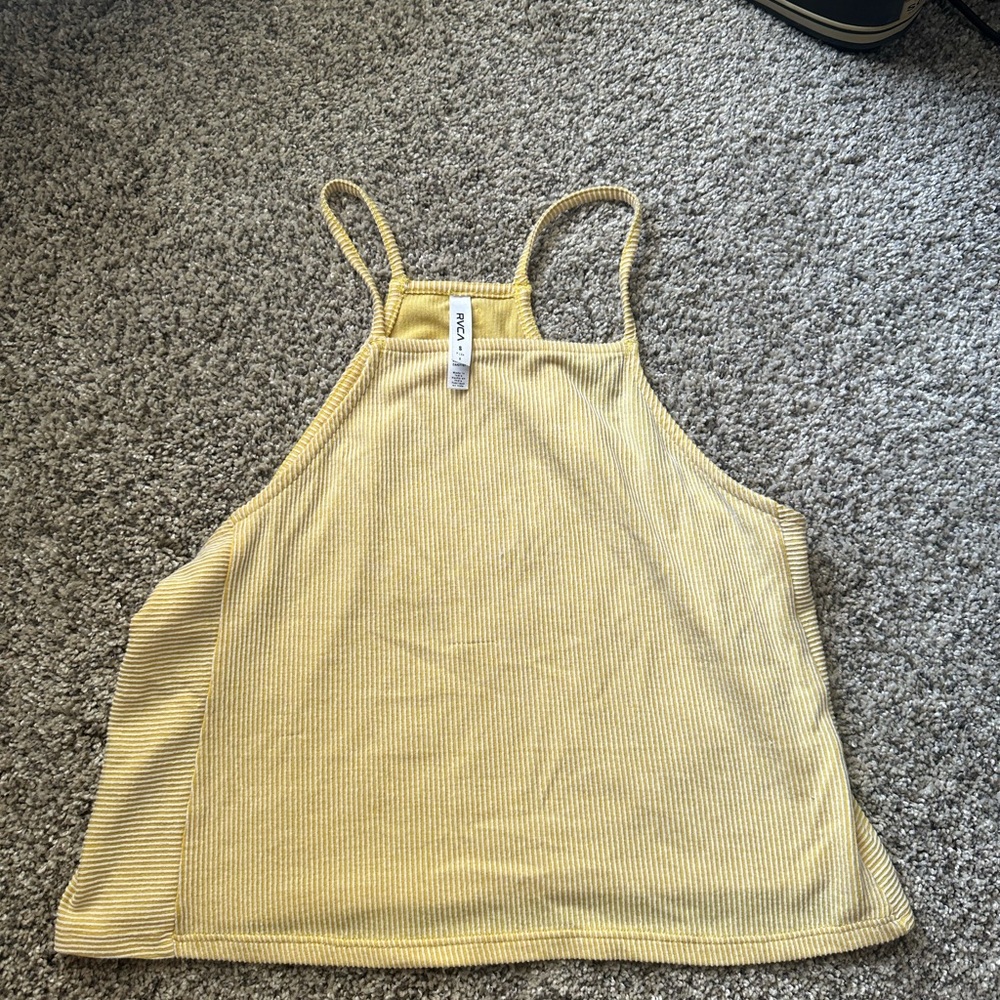 Yellow Ribbed Tank Top - Picture 4 of 5